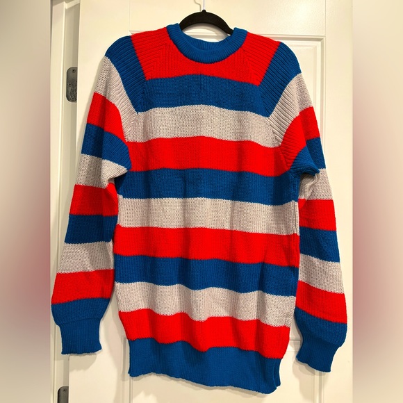 Vintage Other - Vintage Van Cort Striped Long Sweater Mens Large Grandpa Oversized NWT Deadstock